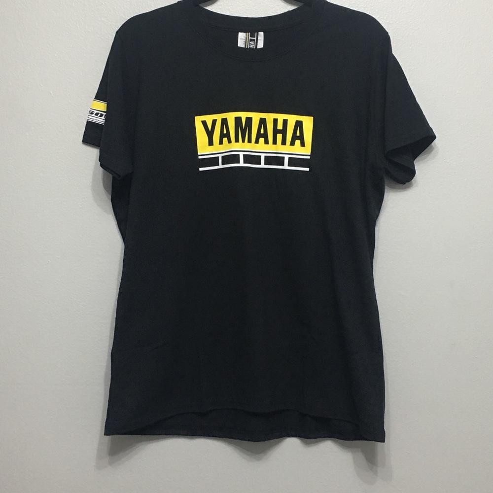 YAMAHA  casual black T-shirt
